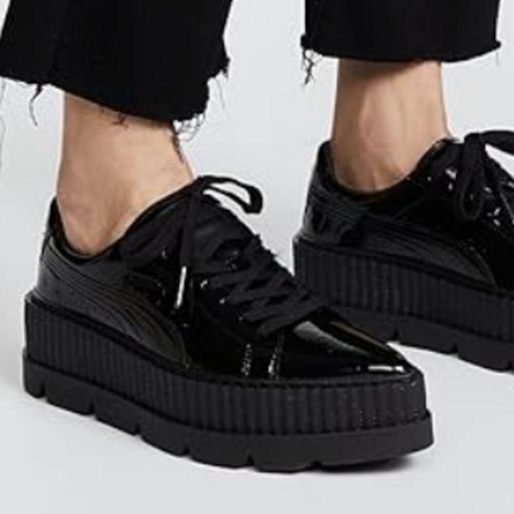 FENTY PUMA by Rihanna NWOB Patent Leather Pointy Creeper Casual Shoe 7 Edgy Goth